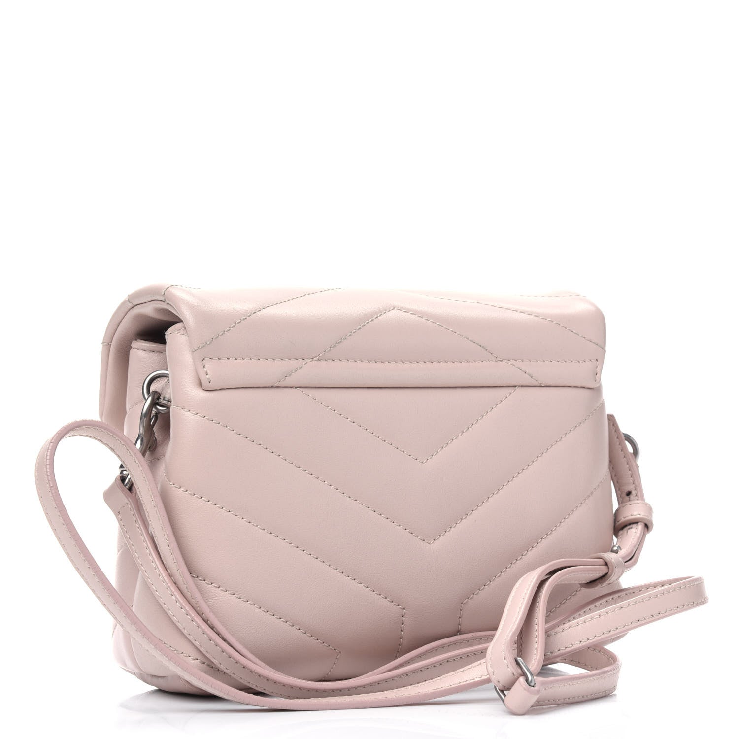 Saint Laurent Calfskin Y Quilted Monogram Toy Loulou Crossbody Bag Marble Pink 2 of 5