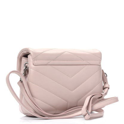 Saint Laurent Calfskin Y Quilted Monogram Toy Loulou Crossbody Bag Marble Pink 2 of 5
