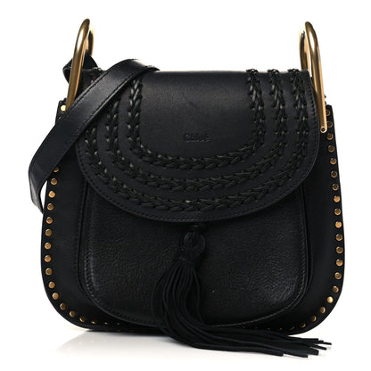 Chloe Calfskin Braided Small Hudson Shoulder Bag Black 1 of 6