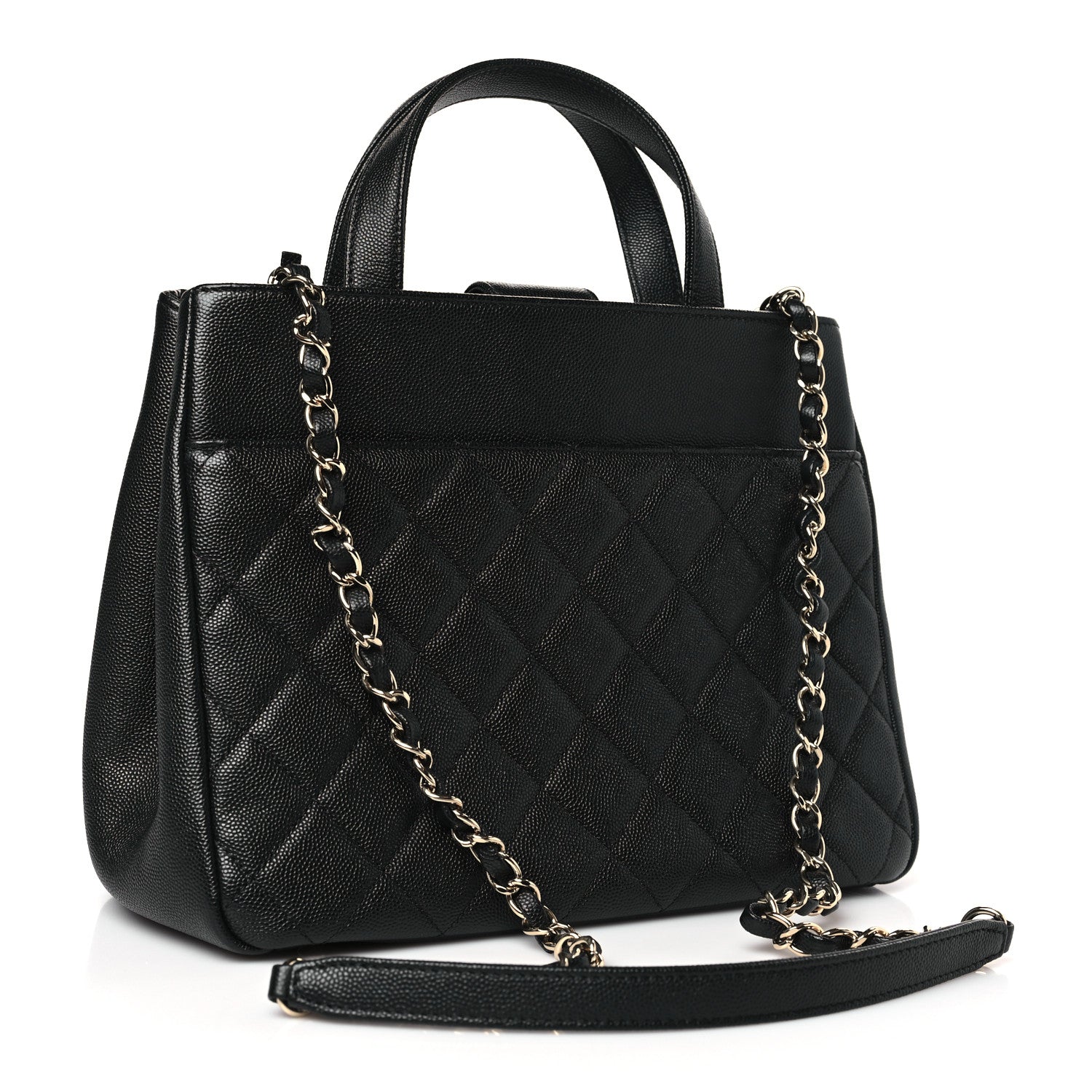 Chanel Caviar Quilted Small Business Affinity Shopping Bag Black 3 of 9