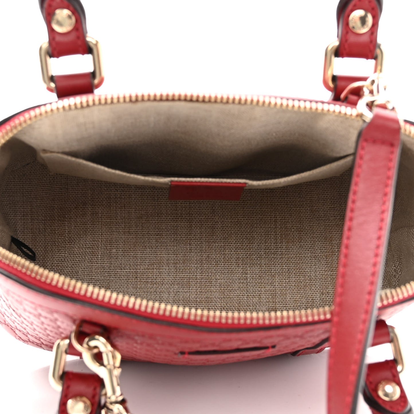 Soft Microguccissima Mini Dome Bag Rosso
