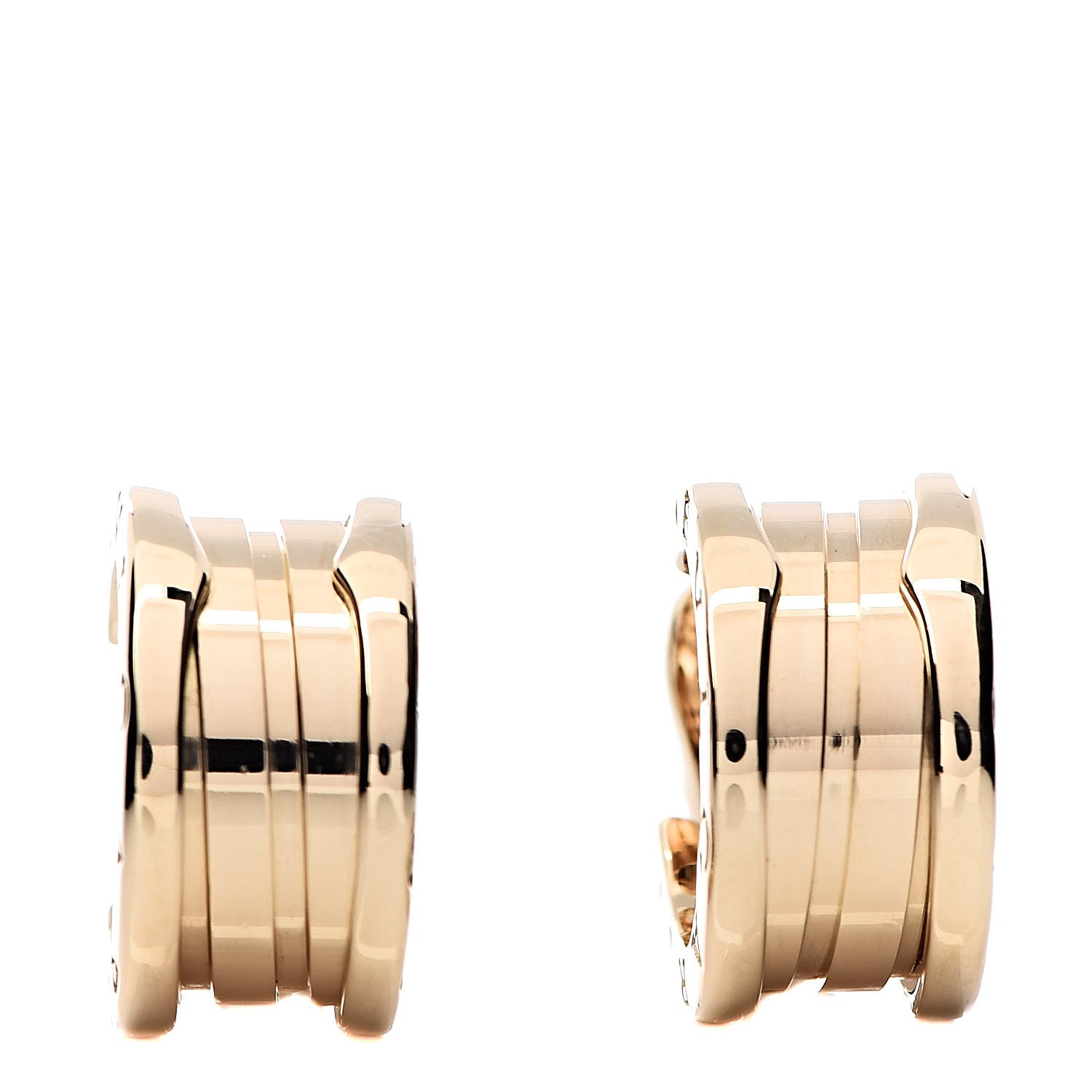 Bulgari 18K Yellow Gold B.Zero1 Hoop Earrings 1 of 6