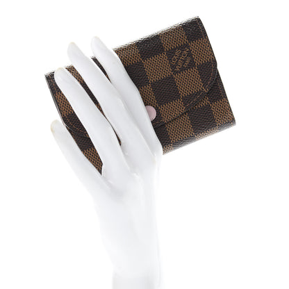 Louis Vuitton Damier Ebene Rosalie Coin Purse Rose Ballerine 2 of 9