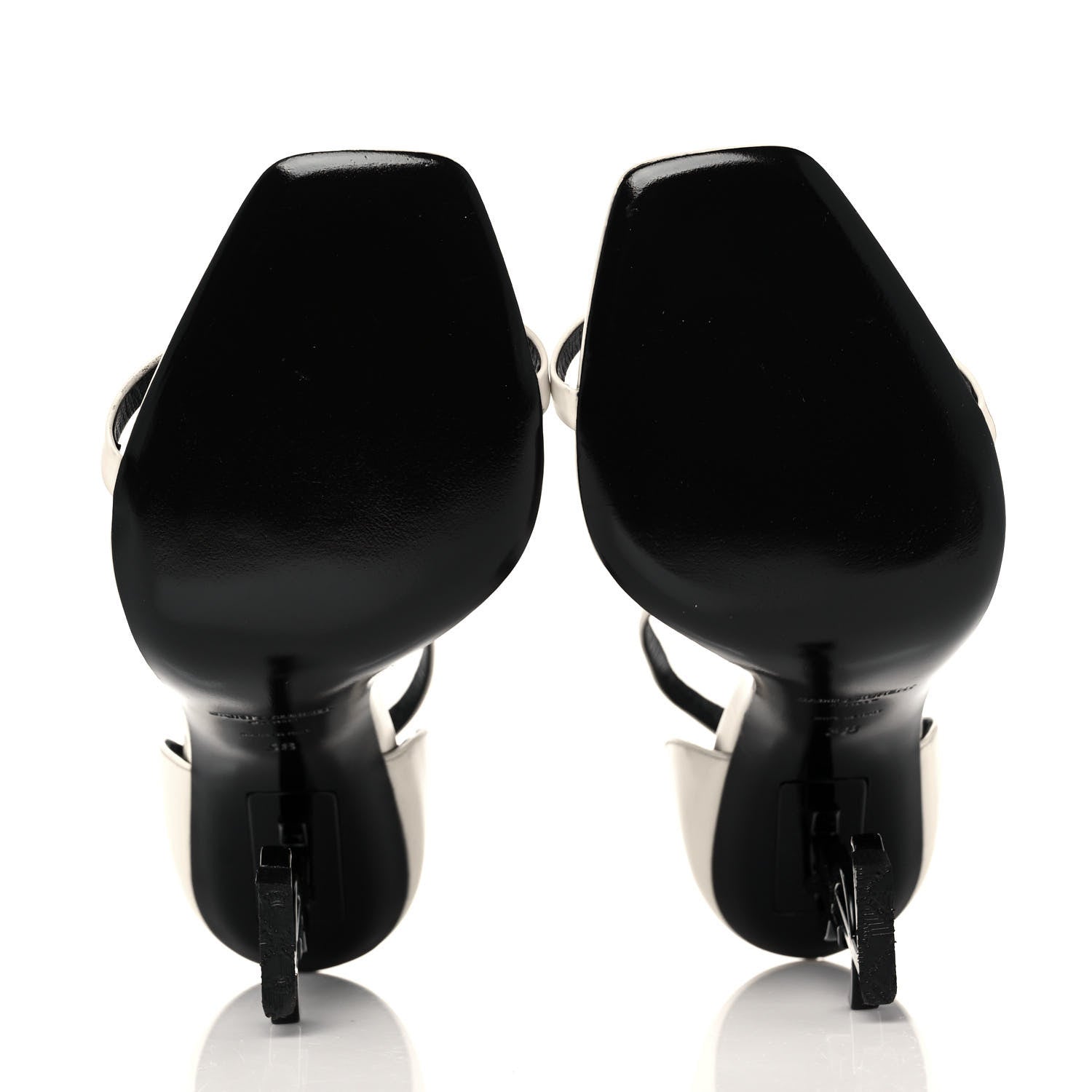 Saint Laurent Patent Calfskin 110 Opyum Sandals 38 Neutro 5 of 9