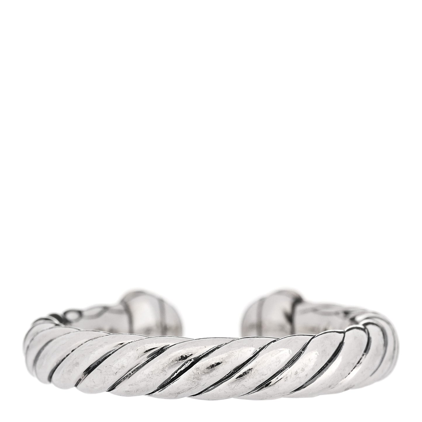 Sterling Silver 14K Yellow Gold Petite Cable Flex Ring 49 5