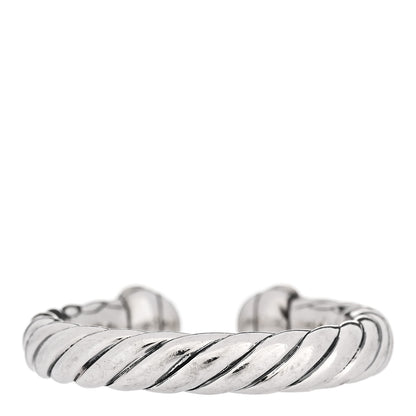 David Yurman Sterling Silver 14K Yellow Gold Petite Cable Flex Ring 49 5 3 of 4