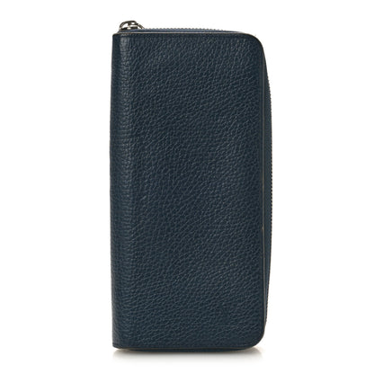 Louis Vuitton Taurillon Vertical Zippy Wallet Navy 1 of 10