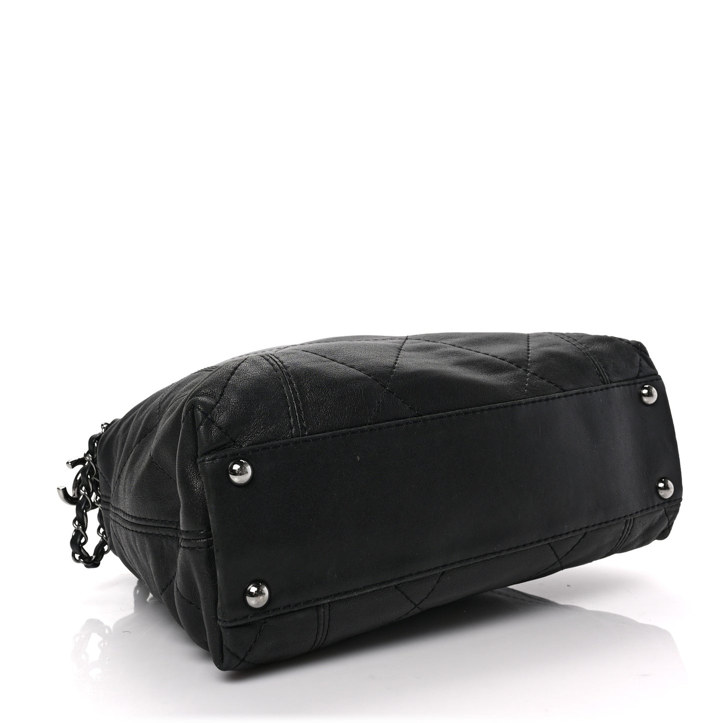 Lambskin Quilted Small Soft Touch Shoulder Bag Black