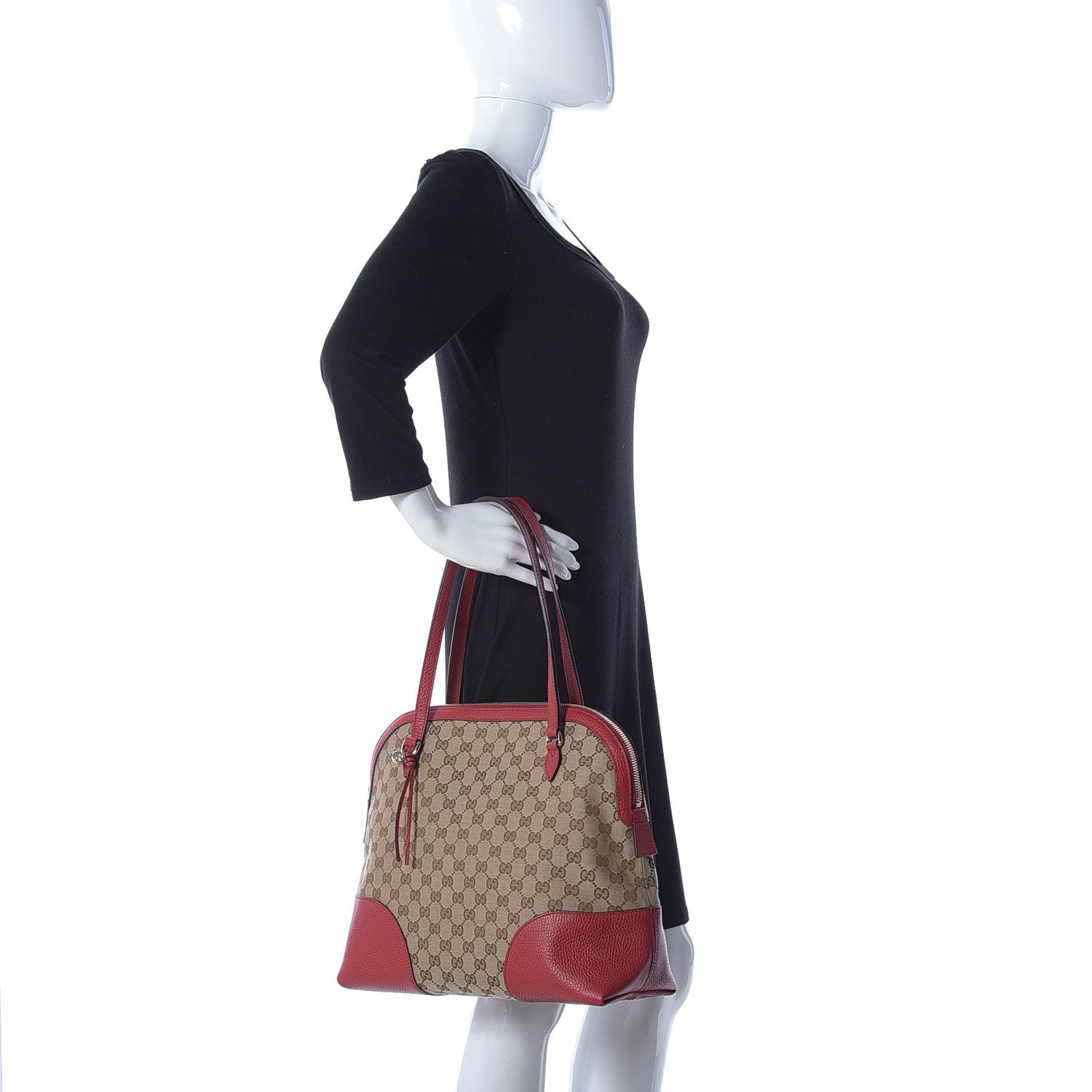 Gucci Monogram Medium Bree Shoulder Bag Red 2 of 20