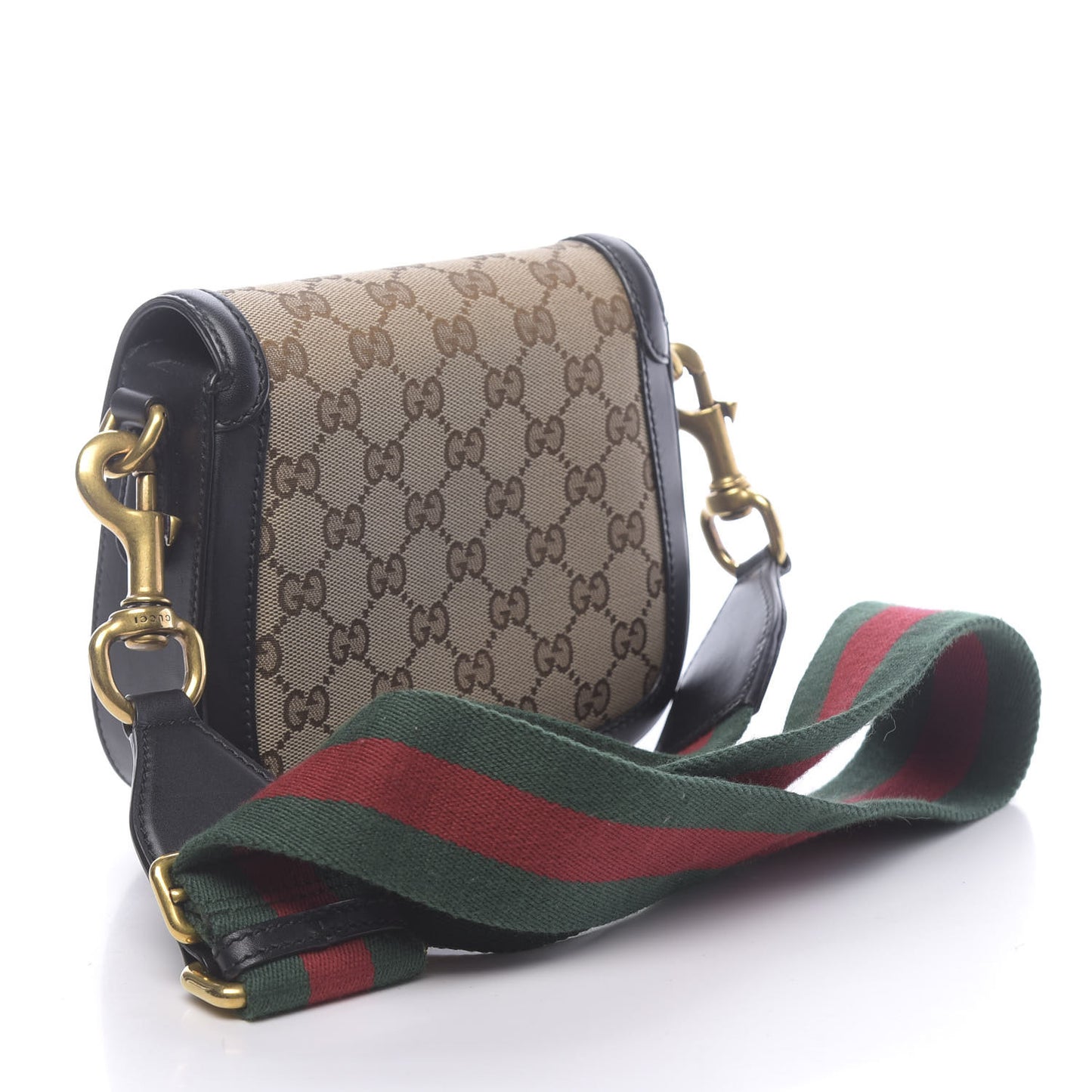 Monogram Small Lady Web Shoulder Bag Beige Black