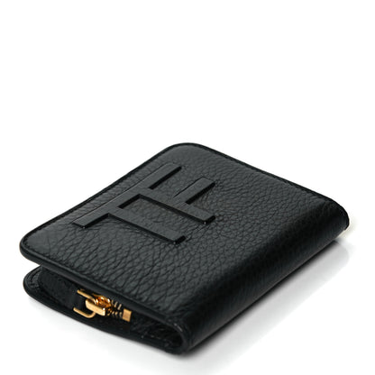 Tom Ford Grained Calfskin Zip Coin Purse Black 4 of 13