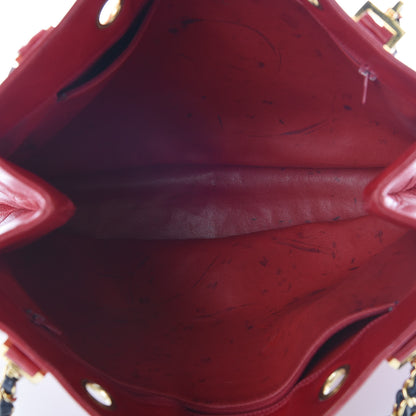 Chanel Lambskin Stitched Shopper Tote Red 5 of 16