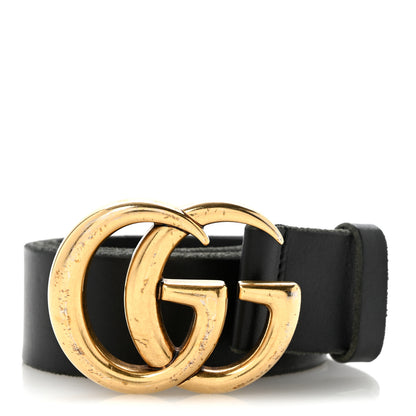 Gucci Faded Calfskin Double G 40mm Belt 85 34 Black 1 of 9