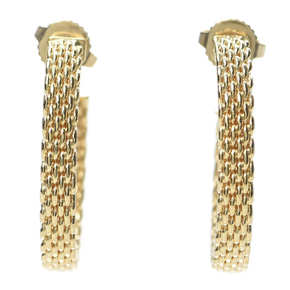 Tiffany 18K Yellow Gold Medium Somerset Hoop Earrings 1 of 5