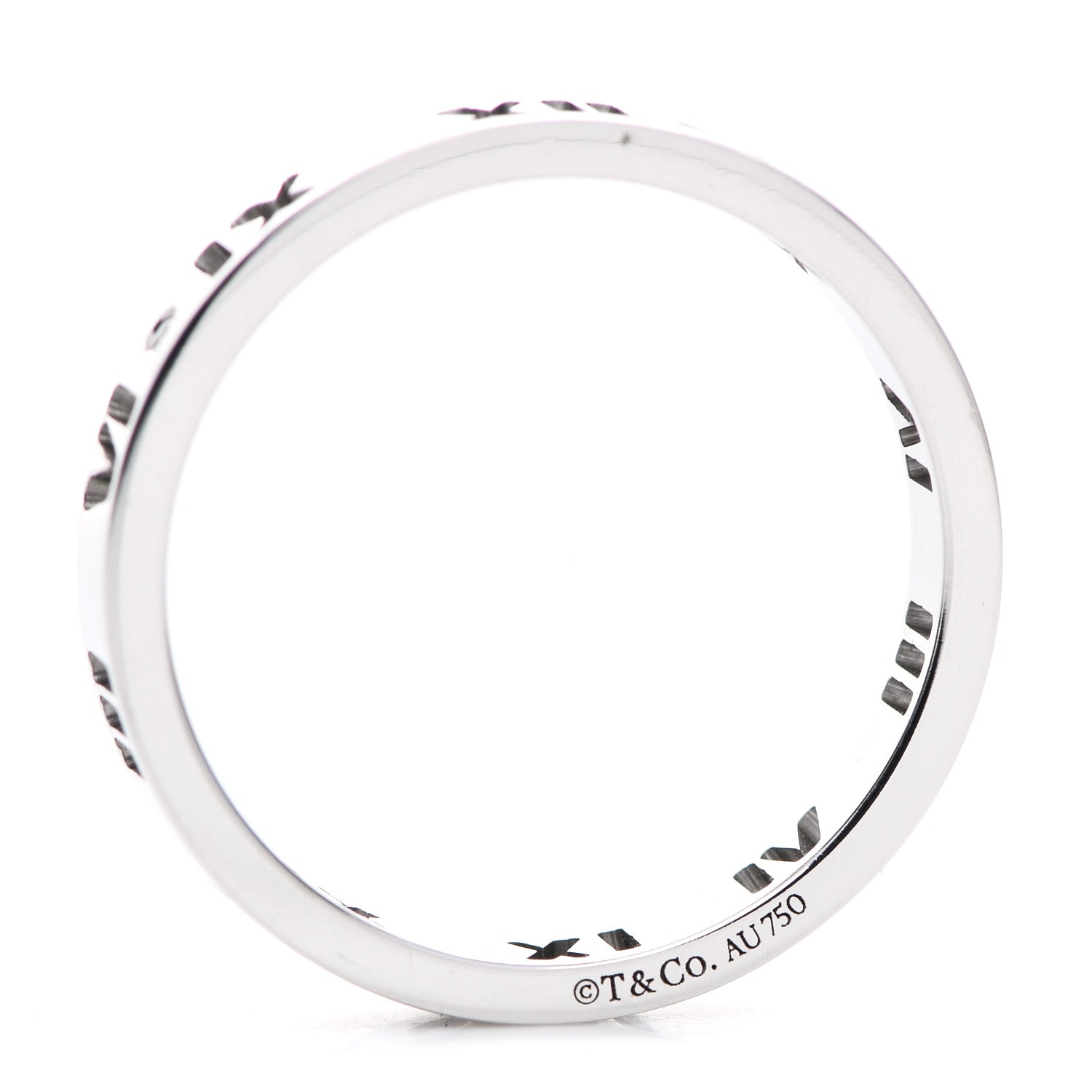 Tiffany 18K White Gold Diamond Atlas Pierced Ring 54 6.75 4 of 4