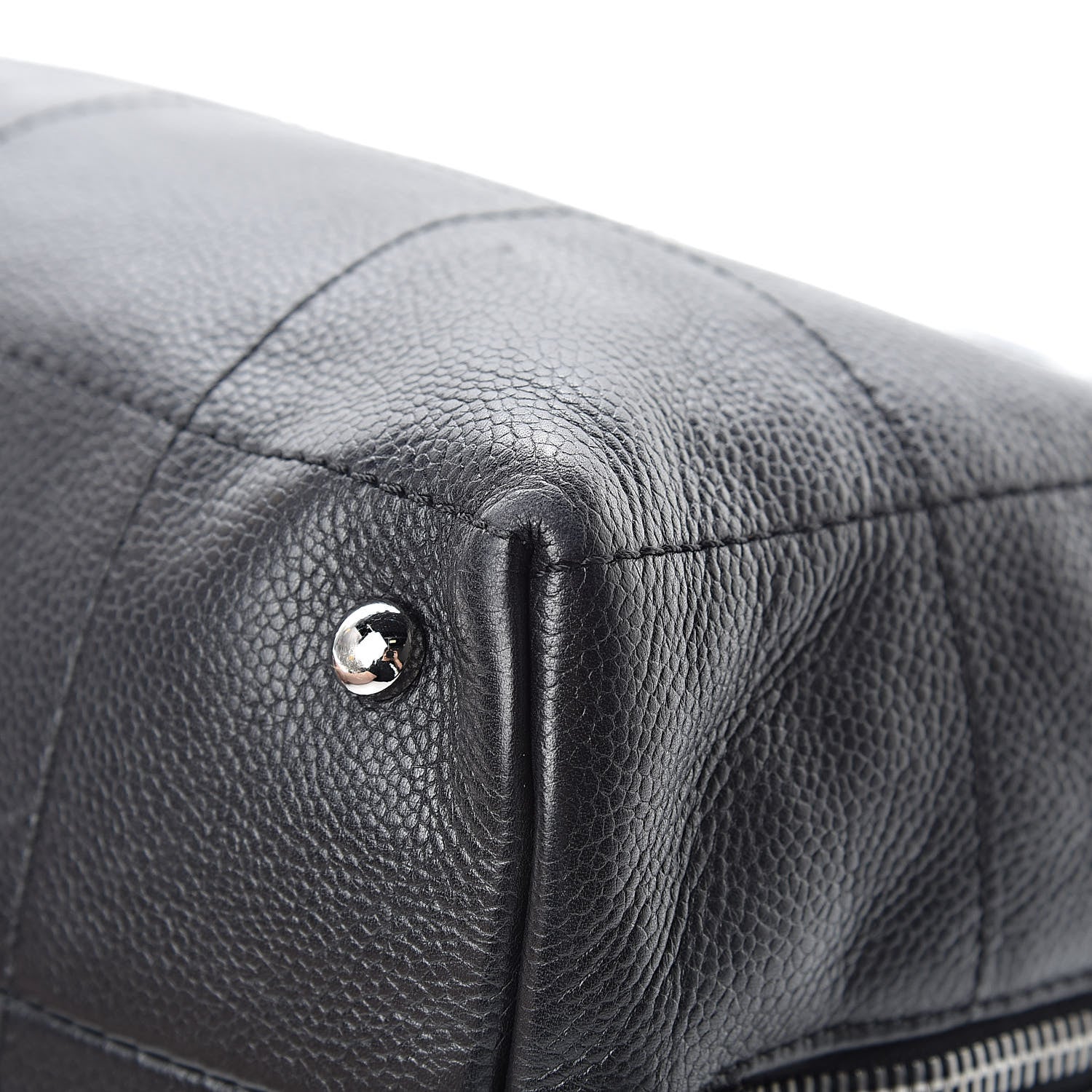 Chanel Caviar Square Stitched Medium Tote Black 10 of 12