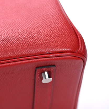 Hermes Epsom Horseshoe Birkin 30 Rouge Casaque Gris Mouette 32 of 36