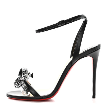 Christian Louboutin Kid Crystal Jewel Queen Sandals 36.5 Black 1 of 7
