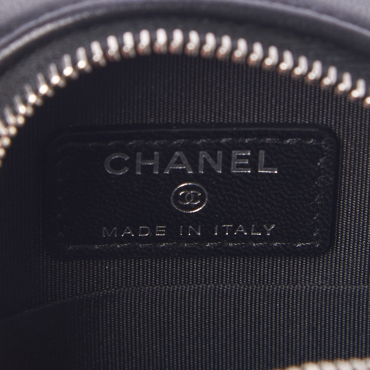 Chanel Lambskin Camellia Quilted Round Clutch With Chain Black 8 of 10