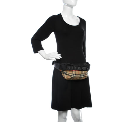 Burberry Nylon Vintage Check Sonny Bum Bag Archive Beige Black 2 of 8