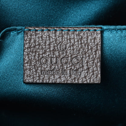 Gucci GG Supreme Monogram Textured Dollar Calfskin Web Small Ophidia Dome Shoulder Bag Beige Ebony New Acero 8 of 9