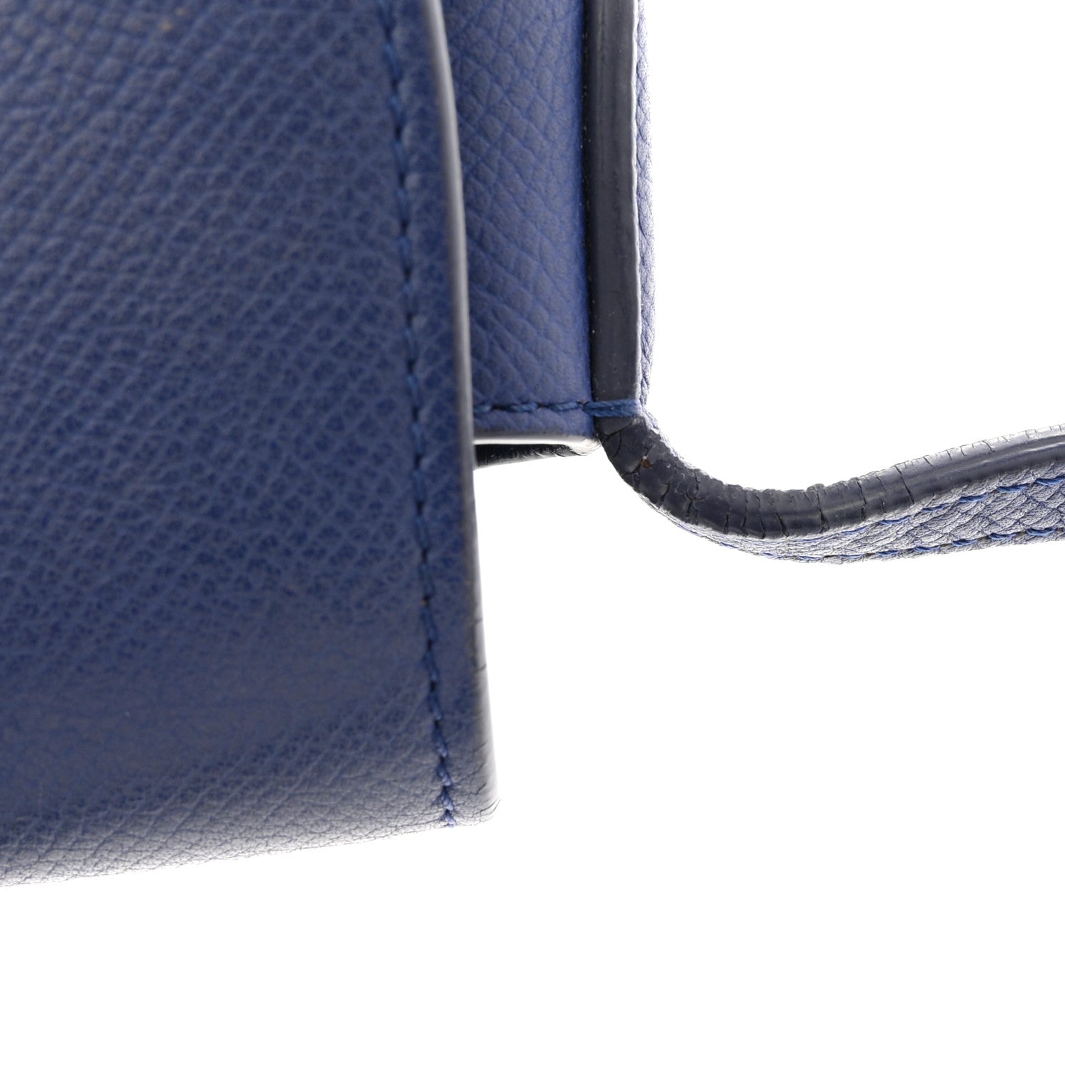 Celine Grained Calfskin Small Trotteur  Indigo 11 of 13