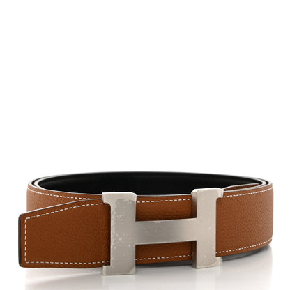 Hermes 135 Togo 32mm H Belt 95 38 Black Gold 3 of 10