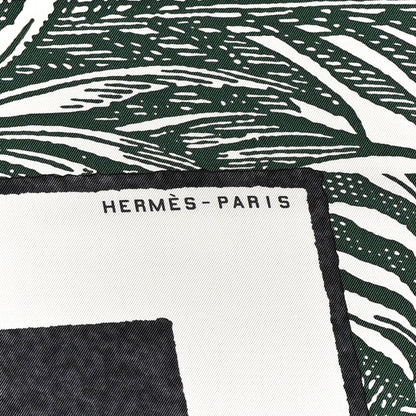 Hermes Silk Cavalier En Formes Scarf 90 Creme Vert Jaune Vif 2 of 5