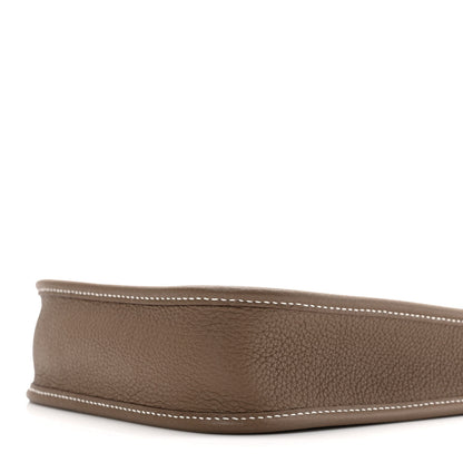 Hermes Taurillon Clemence Amazone Evelyne TPM Etoupe Bleu Indigo 8 of 9