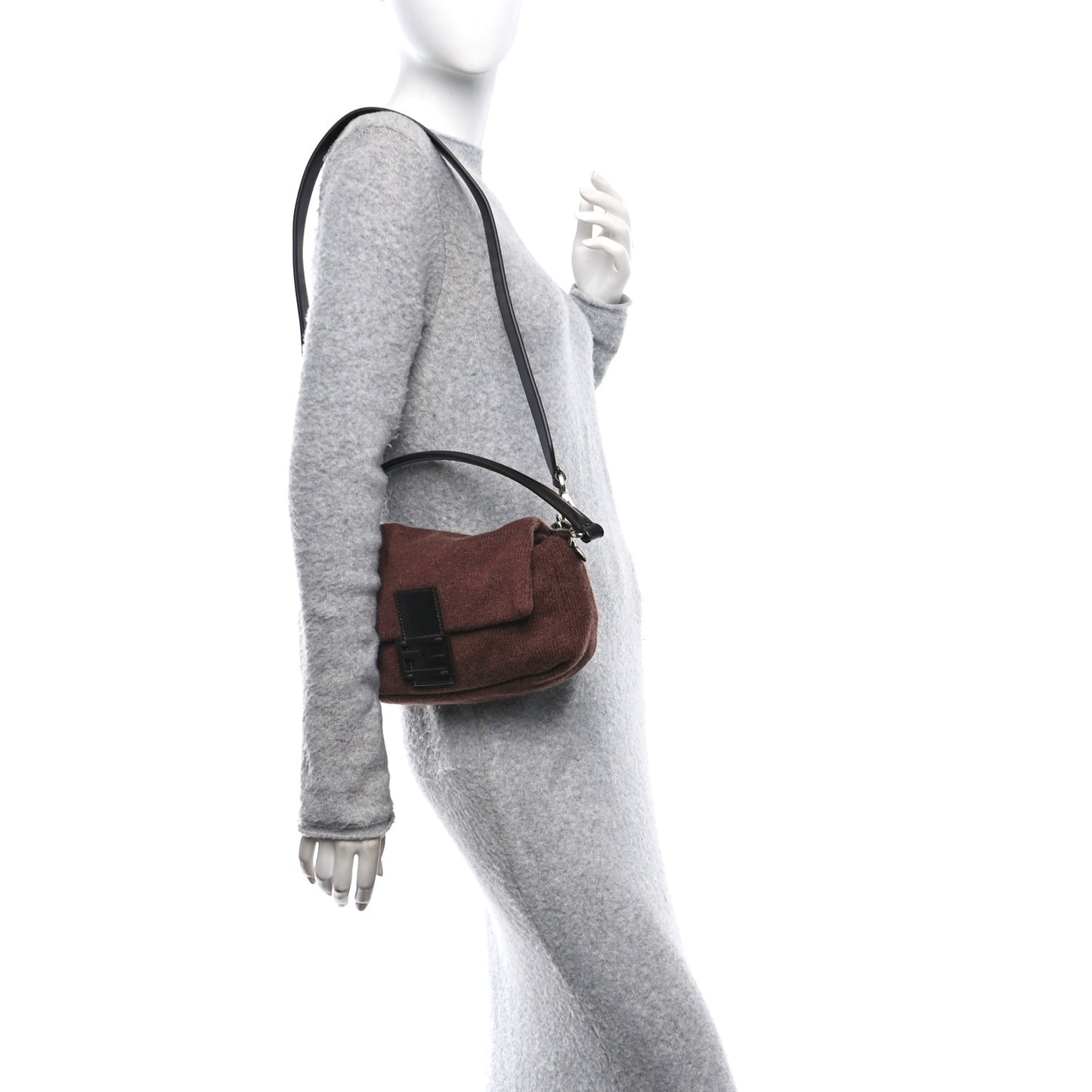 Cashmere Vitello Grace Baguette Brown
