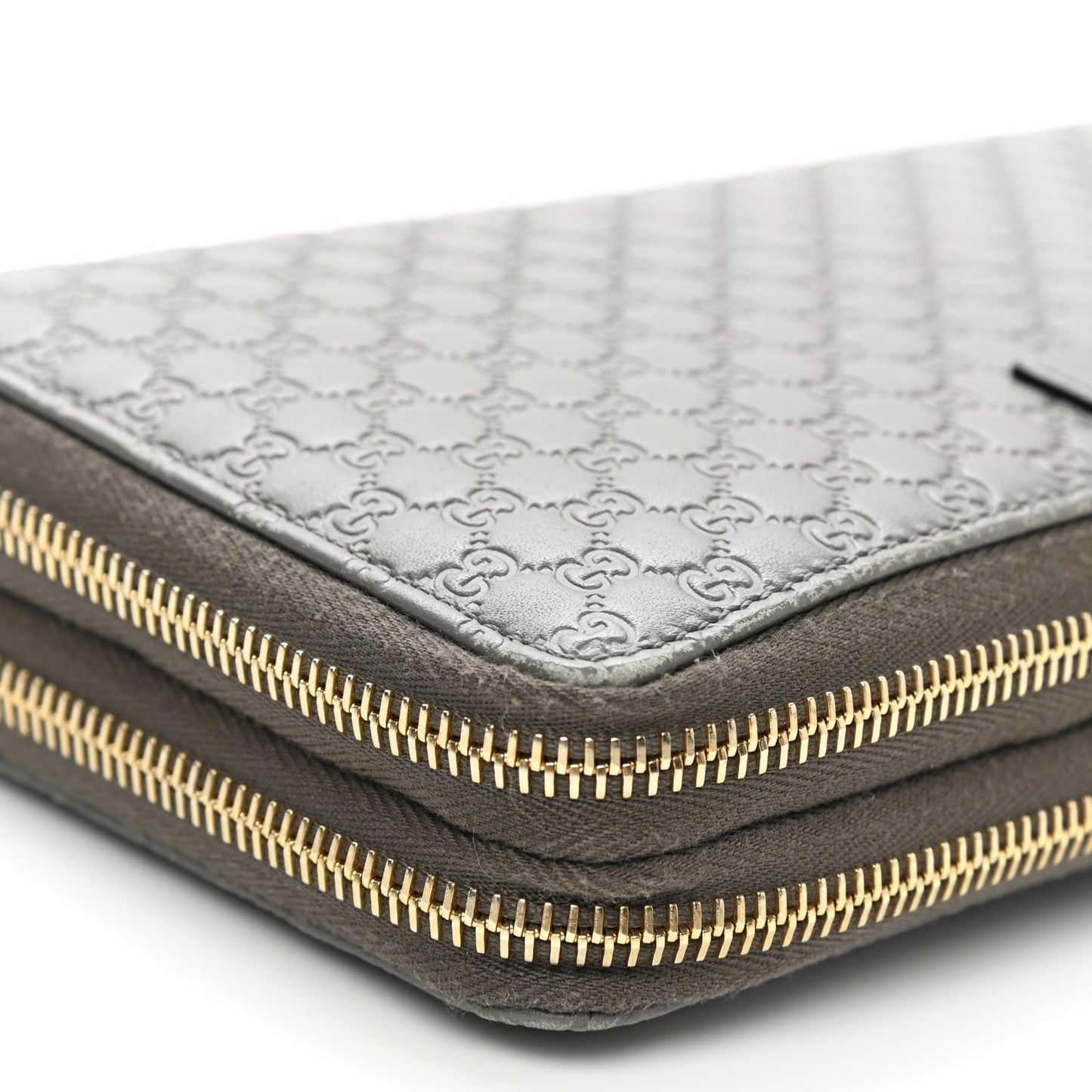 Microguccissima Zip Around Top Handle Travel Wallet Loess