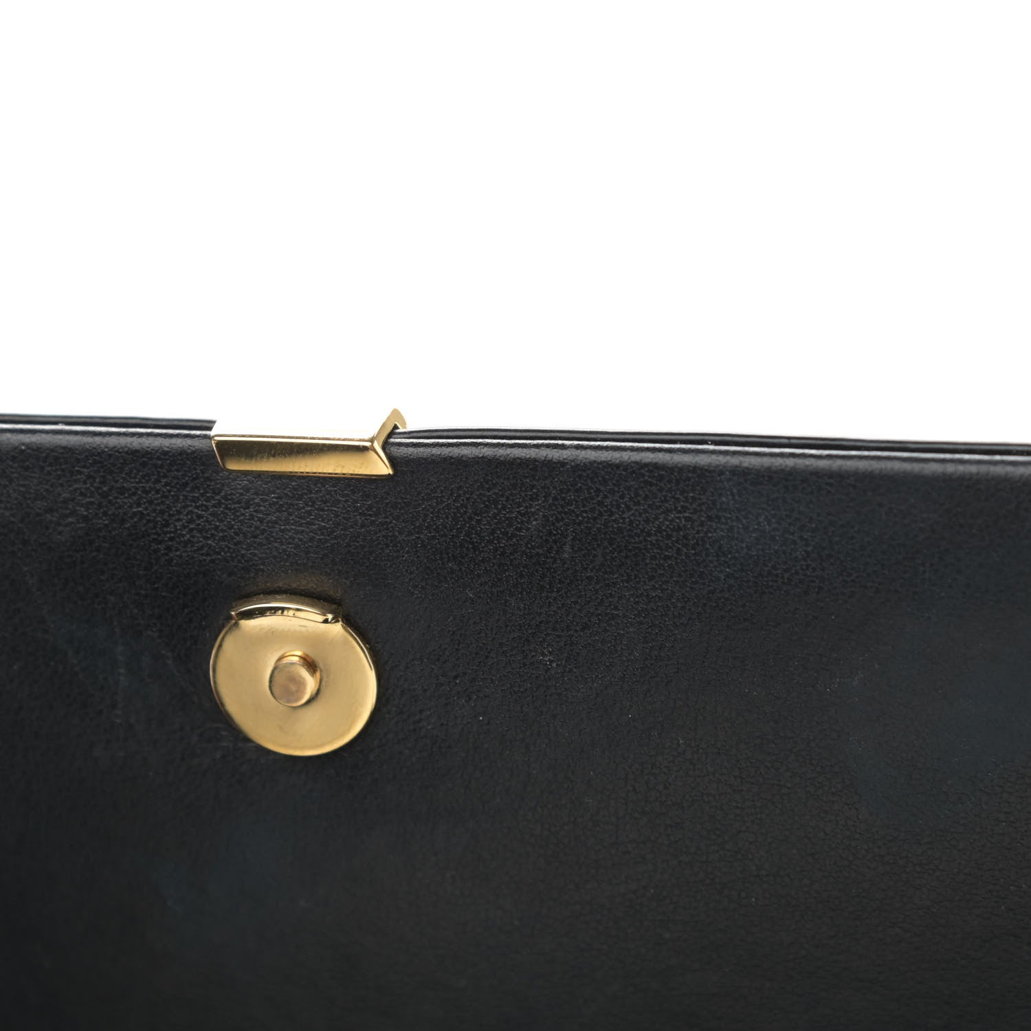 Saint Laurent Calfskin Crocodile Embossed Monogram Chain Wallet Black 12 of 12