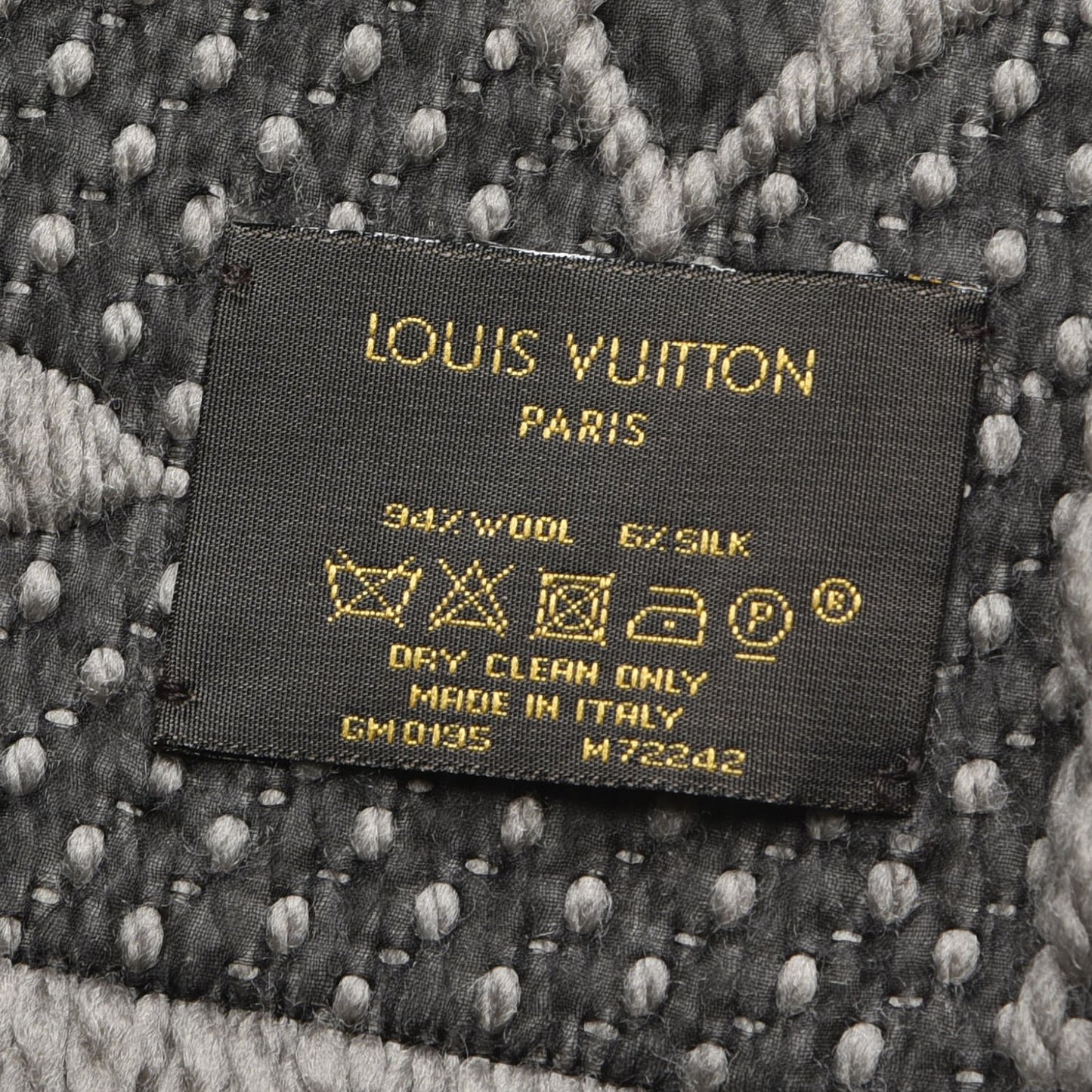Wool Silk Logomania Scarf Verone