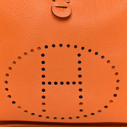 Hermes Taurillon Clemence Evelyne PM Orange 8 of 16