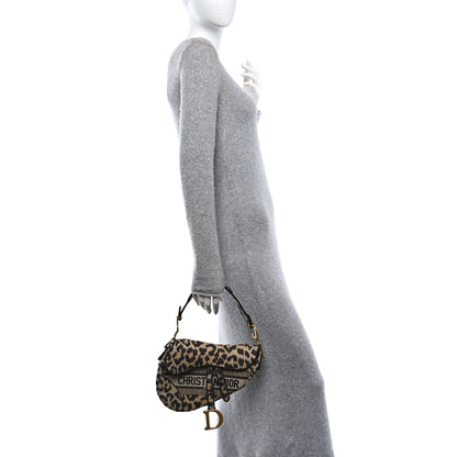 Christian Dior Canvas Mizza Embroidered Saddle Bag Beige Multicolor 2 of 10