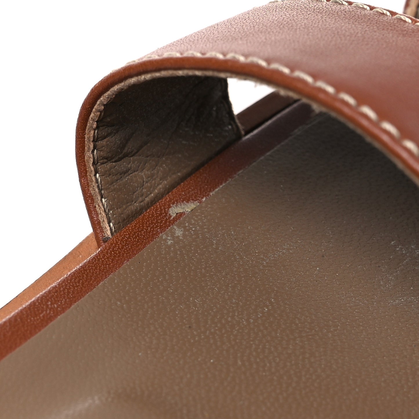 Box Calfskin Oran Sandals 37 Gold