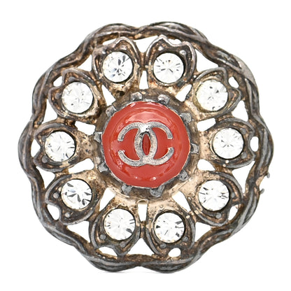 Chanel Crystal Gripoix CC Brooch 1 of 4