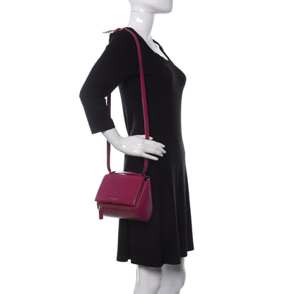 Givenchy Textured Calfskin Mini Pandora Box Crossbody Bag Magenta 2 of 11