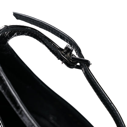 Saint Laurent Patent Calfskin Opyum 110 Sandals 39 Black 10 of 11