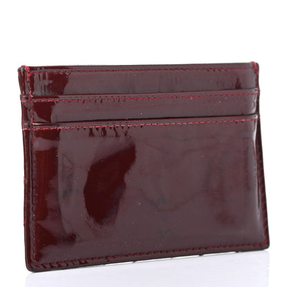 Chanel Patent Quilted Brilliant Card Holder Burgundy 2 of 4
