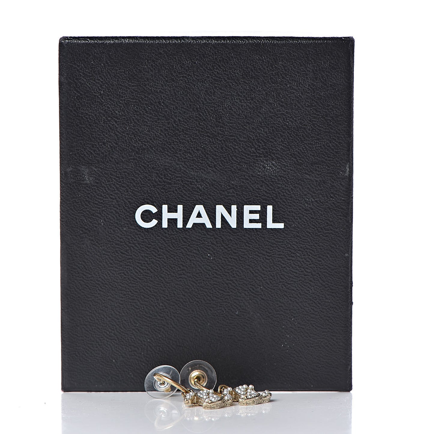 Pearl CC Dangle Earrings Light Gold