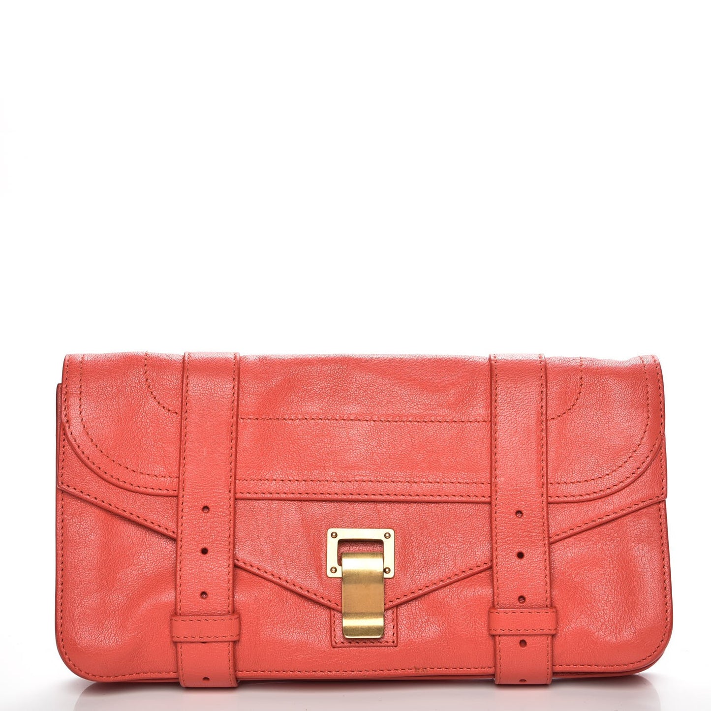 Lambskin PS1 Pochette Clutch Deep Coral