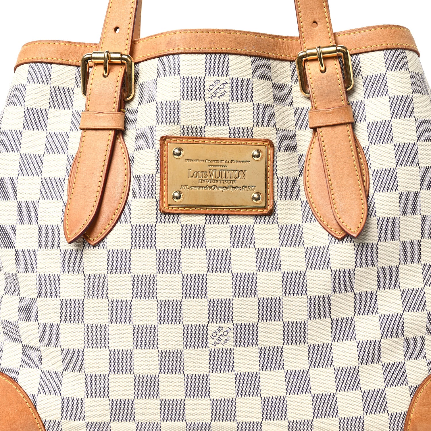 Louis Vuitton Damier Azur Hampstead MM 8 of 16
