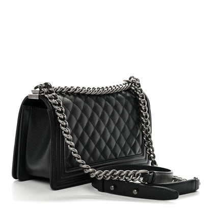 Chanel Caviar Quilted Medium Boy Flap Black 3 of 11