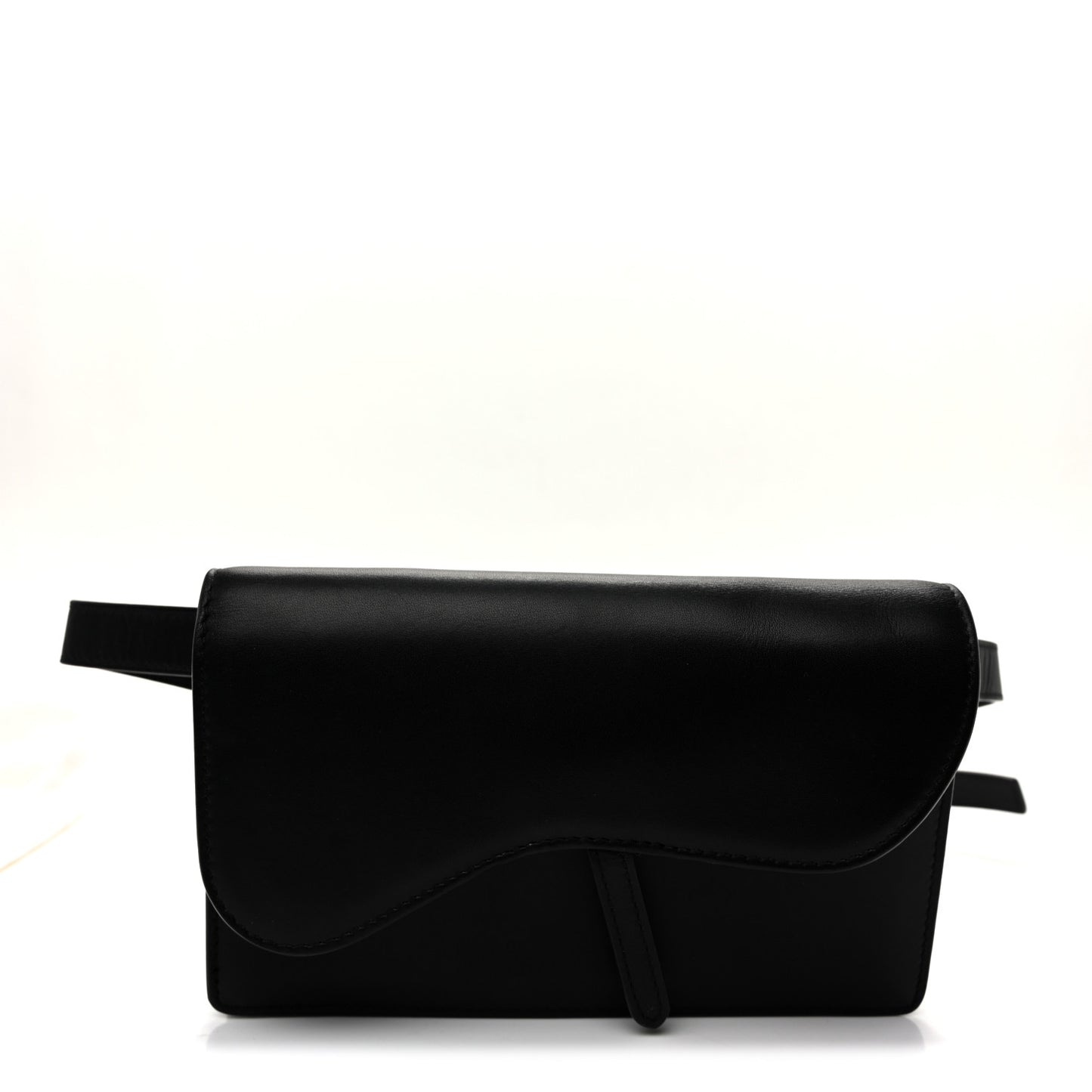 Calfskin Saddle Belt Bag Black