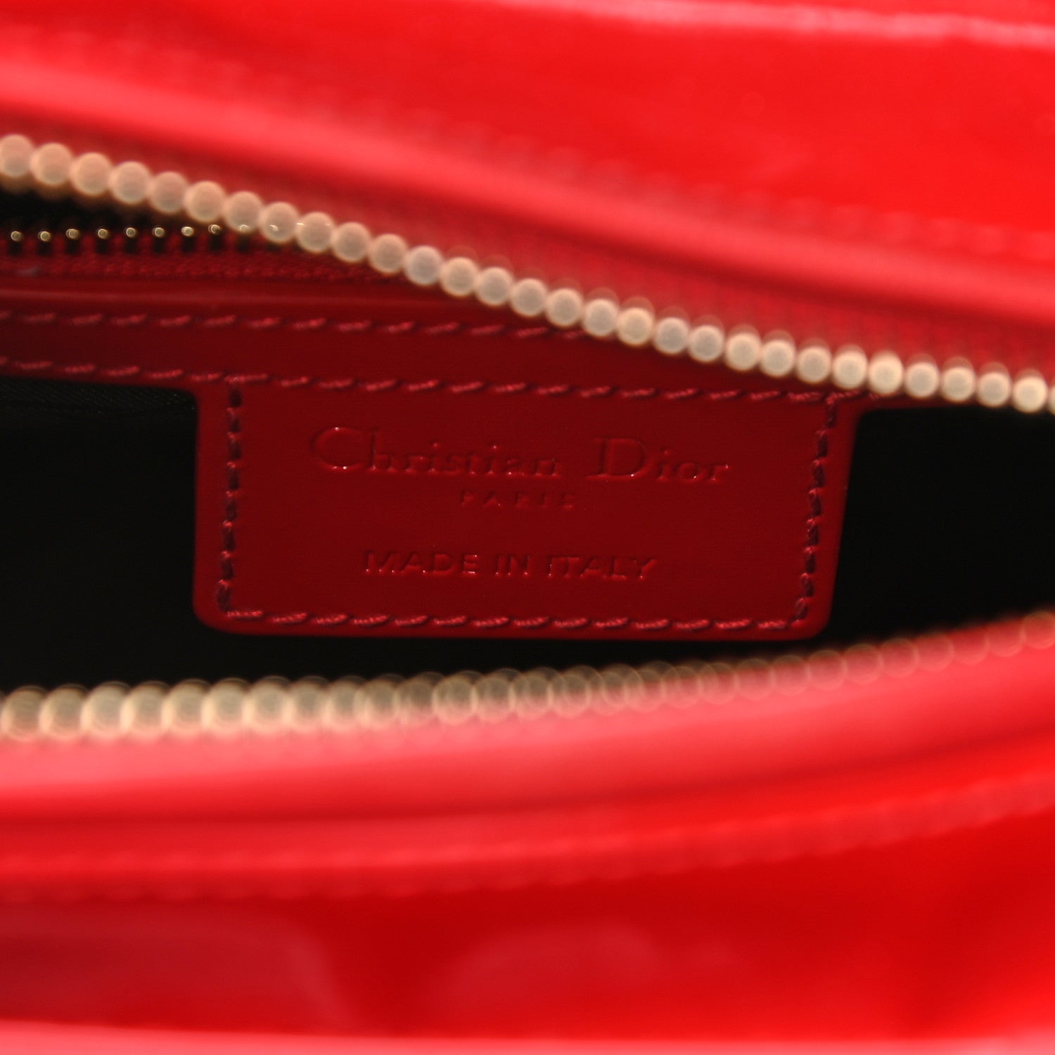 Christian Dior Patent Cannage Medium Lady Dior Red 6 of 17