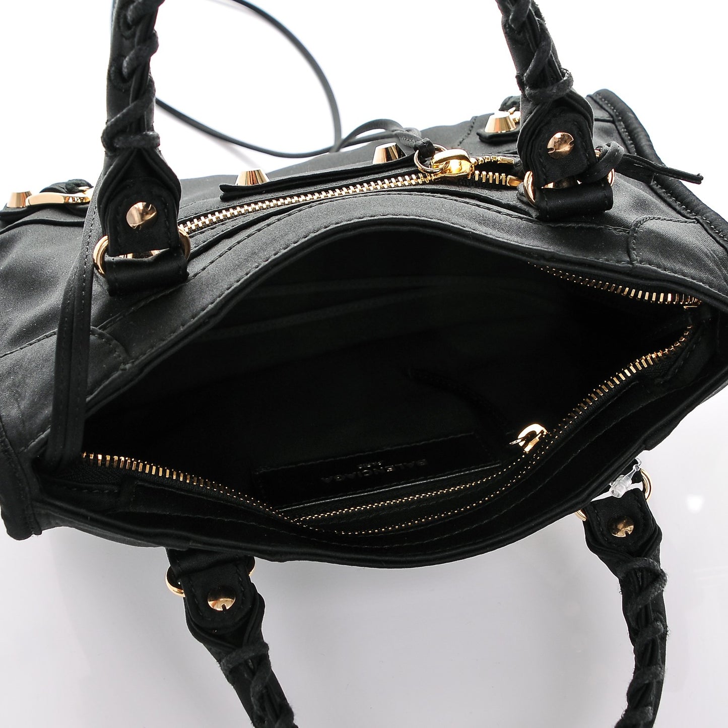 Satin Classic Gold Hardware Mini City Black