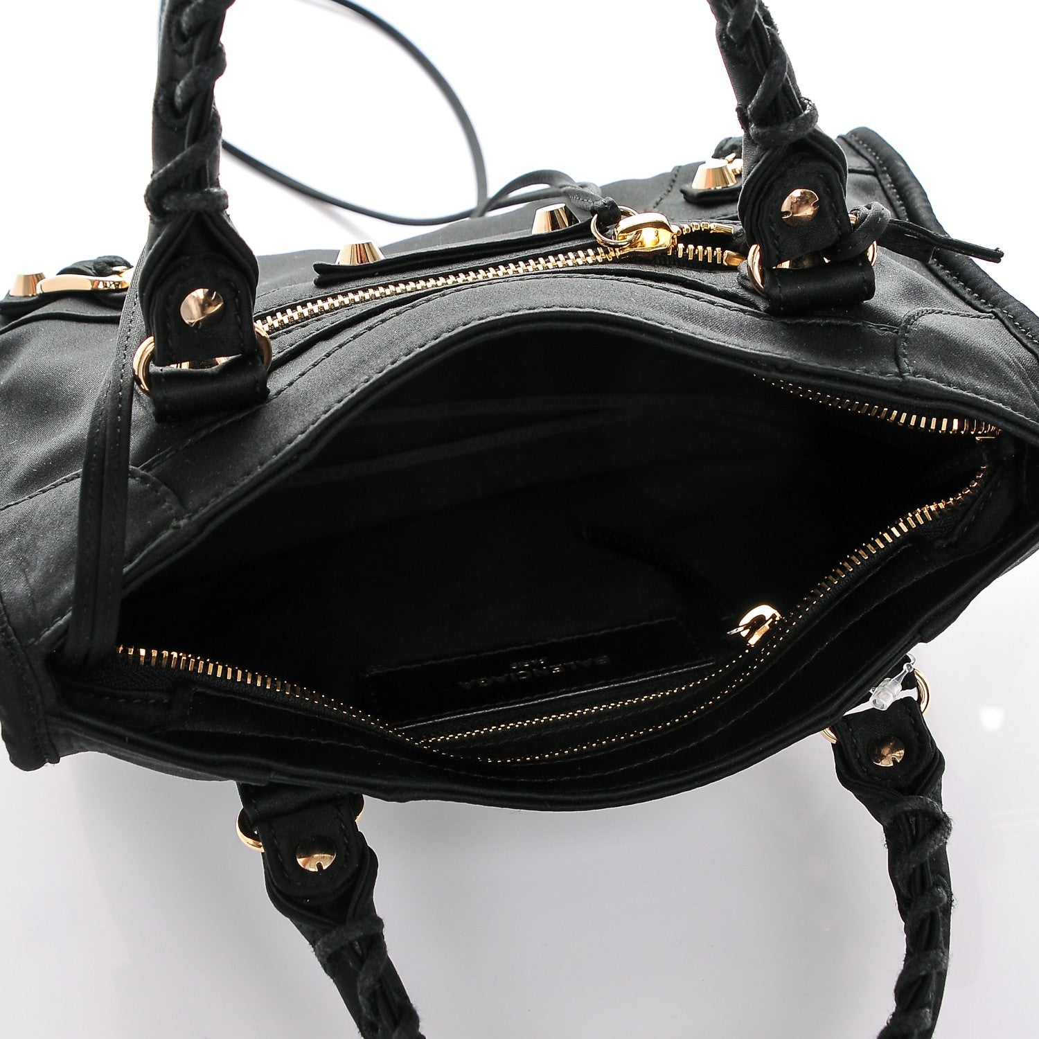 Balenciaga Satin Classic Gold Hardware Mini City Black 5 of 7