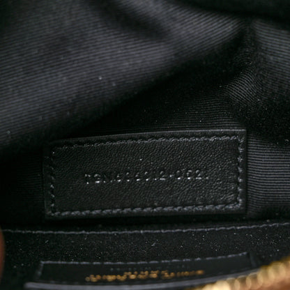 Saint Laurent Grain De Poudre Chevron Monogram Bill Pouch Dark Natural 7 of 10
