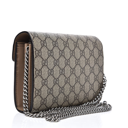 Gucci GG Supreme Monogram Mini Dionysus Chain Wallet Beige Taupe 3 of 13